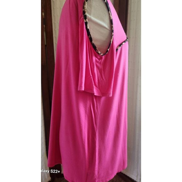 +18 Celeste cold shoulder top with animal leopard print trim - Picture 7 of 11